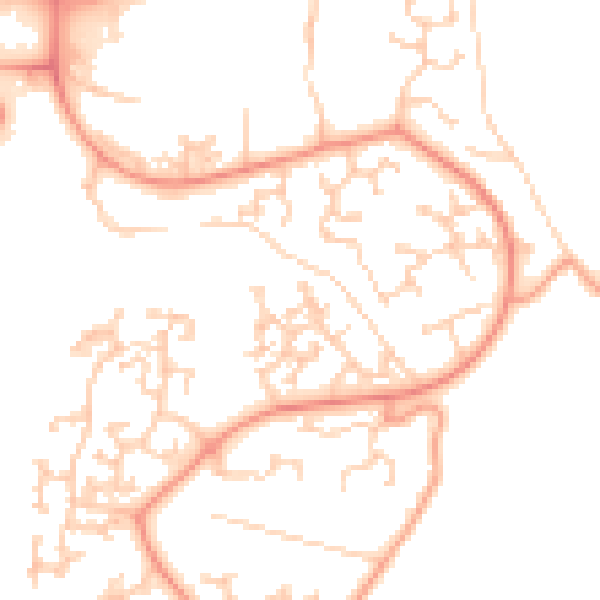 Daytime road noise heatmap for RG24 8UX