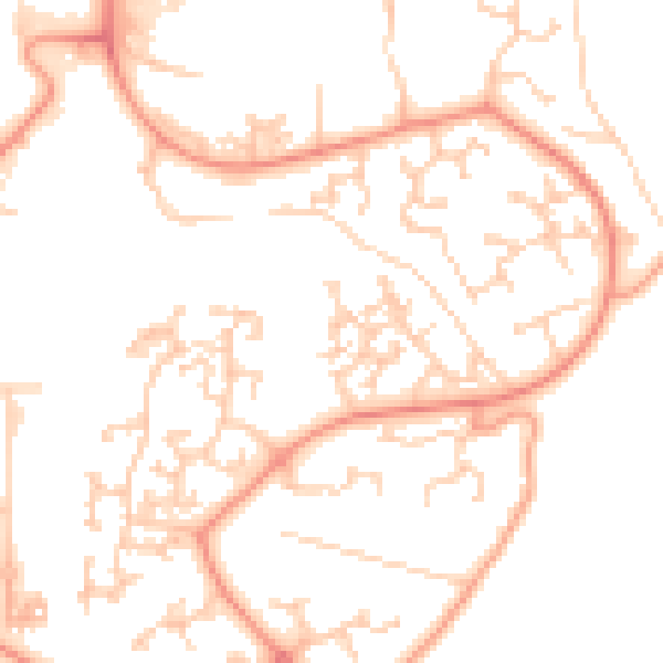 Daytime road noise heatmap for RG24 8UY