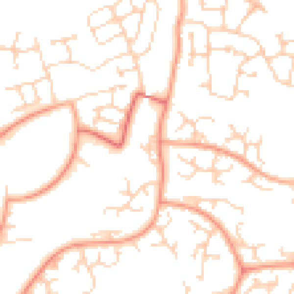 Daytime road noise heatmap for RG24 8XA