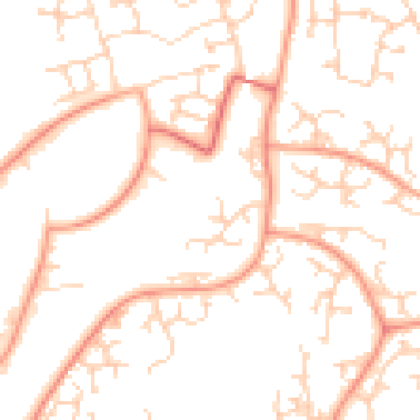 Daytime road noise heatmap for RG24 8XB