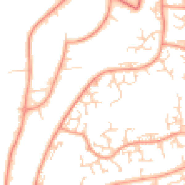 Daytime road noise heatmap for RG24 8XP