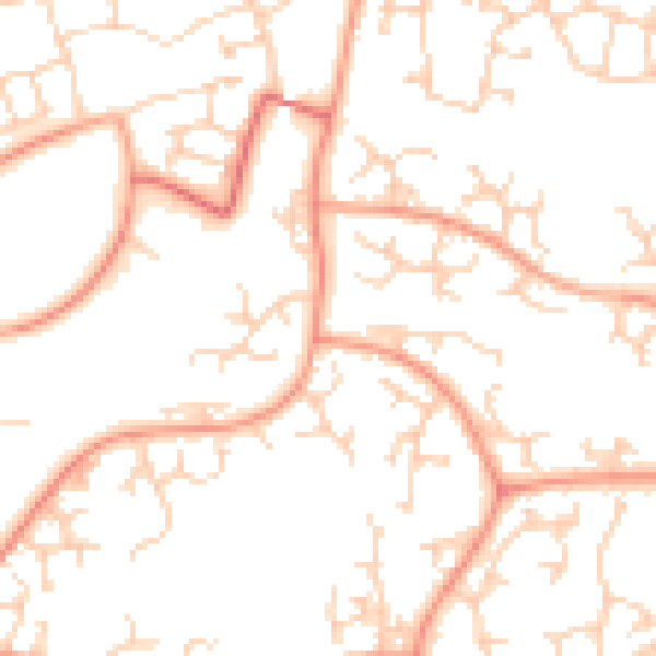 Daytime road noise heatmap for RG24 8XT