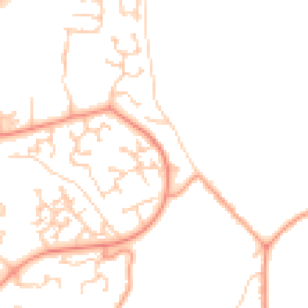 Daytime road noise heatmap for RG24 8YT