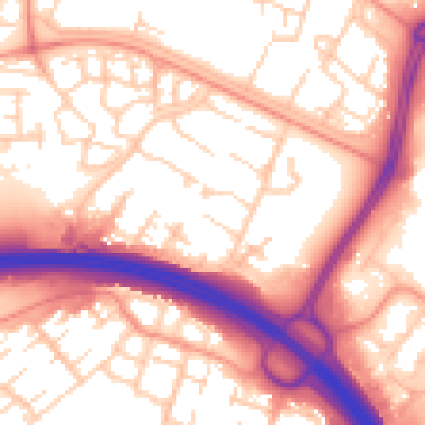 Daytime road noise heatmap for RG24 9BZ