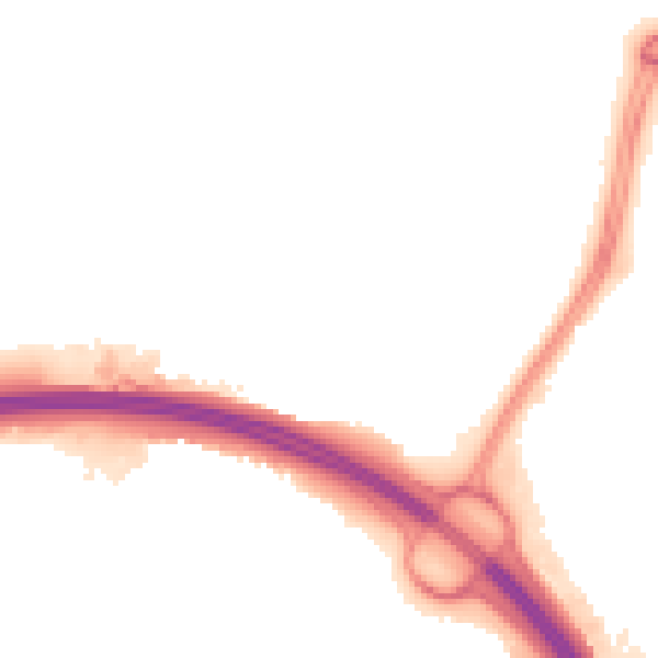Night-time road noise heatmap for RG24 9BZ