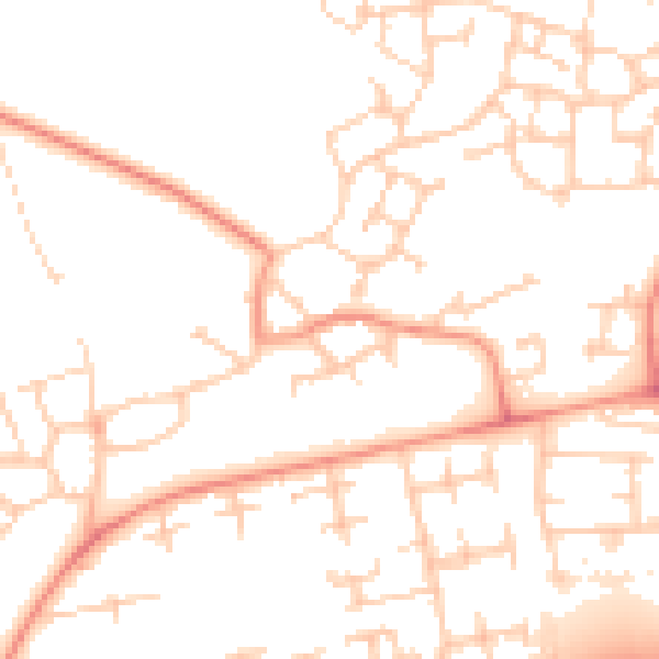 Daytime road noise heatmap for RG24 9FR
