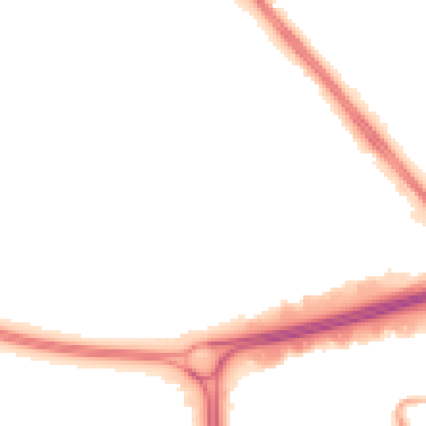 Night-time road noise heatmap for RG24 9FT