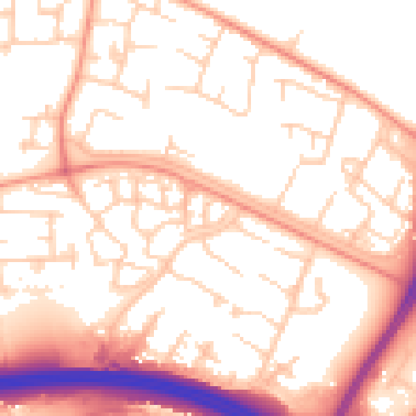 Daytime road noise heatmap for RG24 9GG