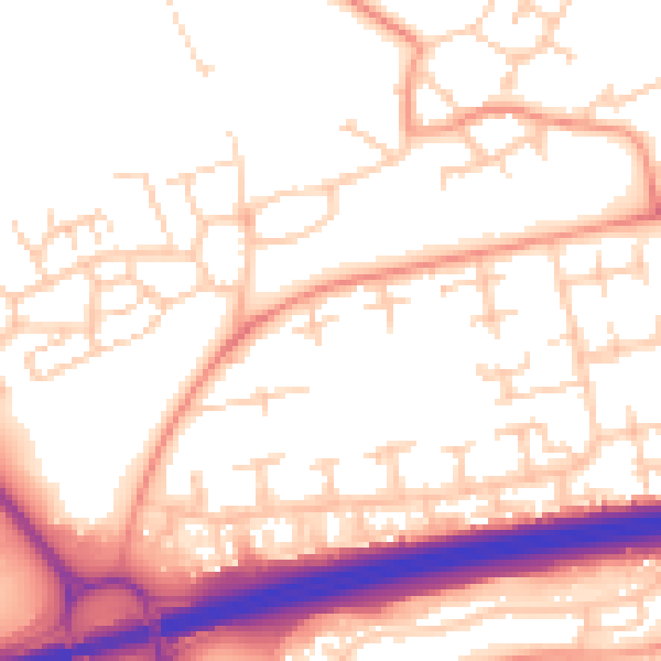 Daytime road noise heatmap for RG24 9HD