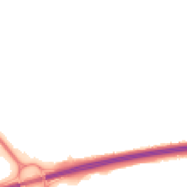 Night-time road noise heatmap for RG24 9HD