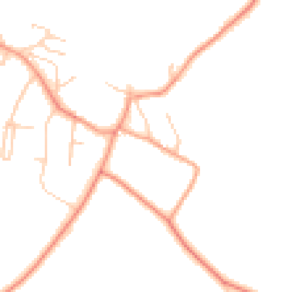 Daytime road noise heatmap for RG24 9HS
