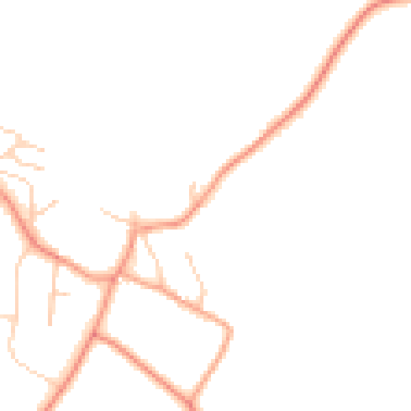 Daytime road noise heatmap for RG24 9HX