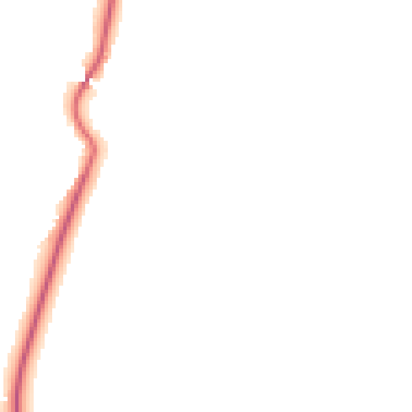 Night-time road noise heatmap for RG24 9JB