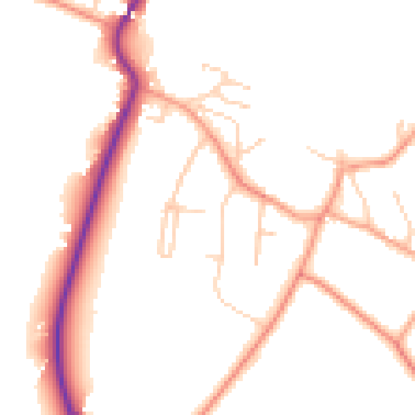 Daytime road noise heatmap for RG24 9JH
