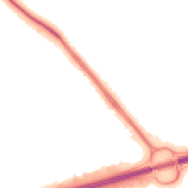 Night-time road noise heatmap for RG24 9LD