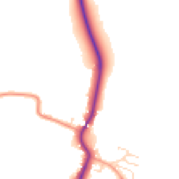 Daytime road noise heatmap for RG24 9LE