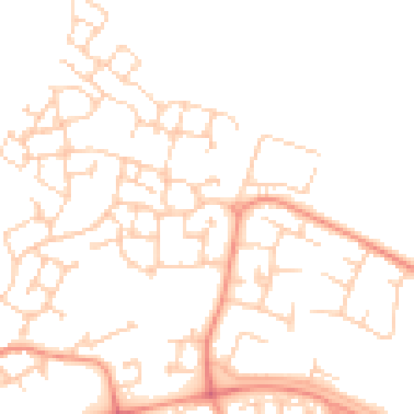 Daytime road noise heatmap for RG24 9RS