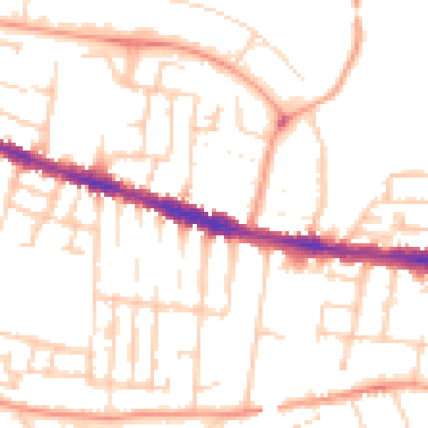 Daytime road noise heatmap for RG30 1AD