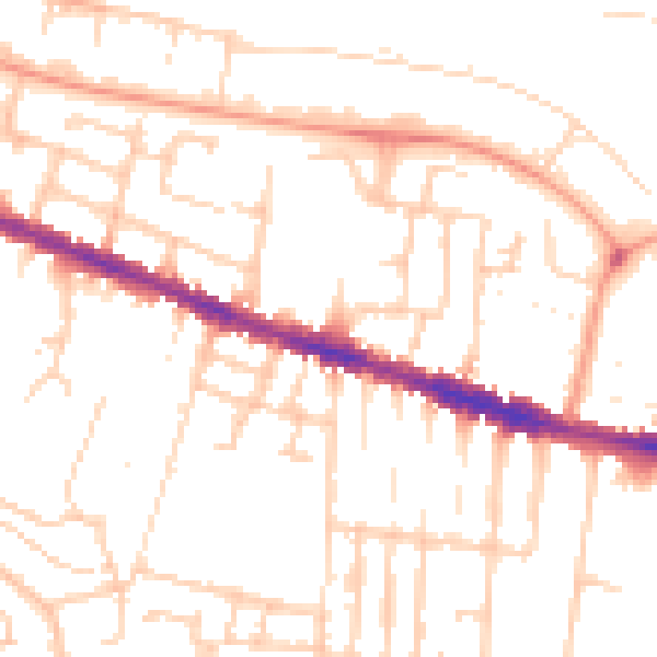 Daytime road noise heatmap for RG30 1AP