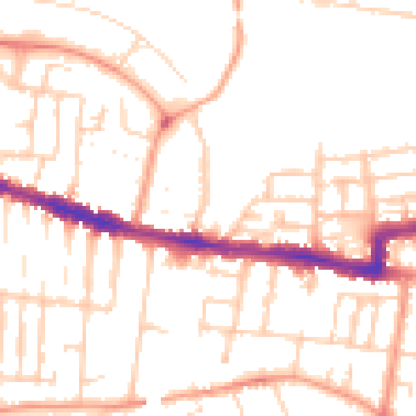 Daytime road noise heatmap for RG30 1BJ