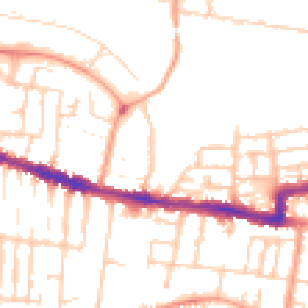 Daytime road noise heatmap for RG30 1BL
