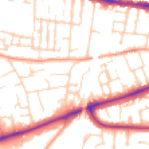 Daytime road noise heatmap for RG30 2AR