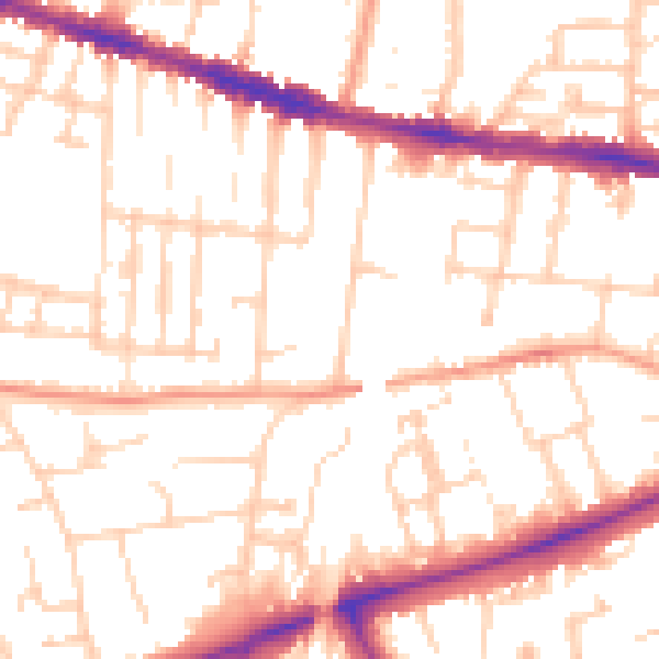 Daytime road noise heatmap for RG30 2BP