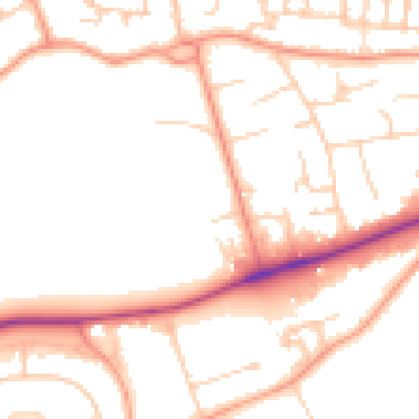 Daytime road noise heatmap for RG30 2DS