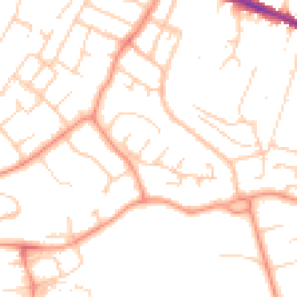Daytime road noise heatmap for RG30 2NR