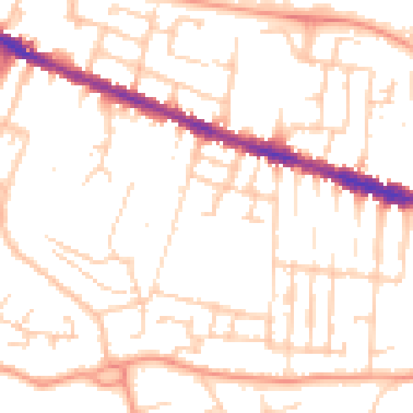 Daytime road noise heatmap for RG30 2SQ
