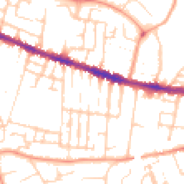 Daytime road noise heatmap for RG30 2TP