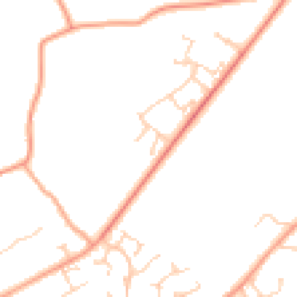 Daytime road noise heatmap for RG30 3SH