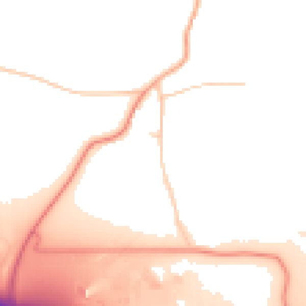 Daytime road noise heatmap for RG30 3XL