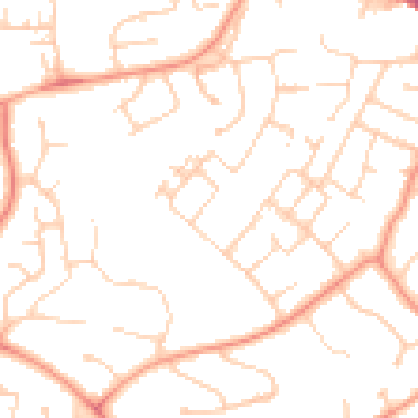 Daytime road noise heatmap for RG30 4DS