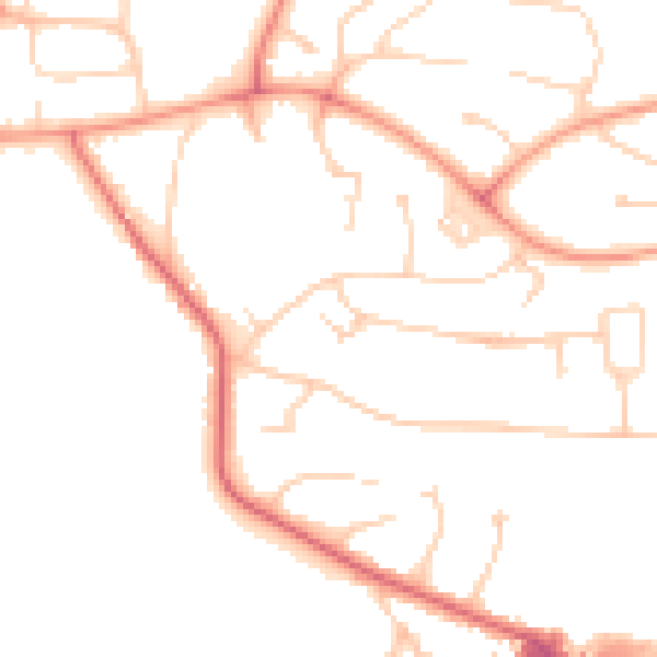 Daytime road noise heatmap for RG30 4HZ