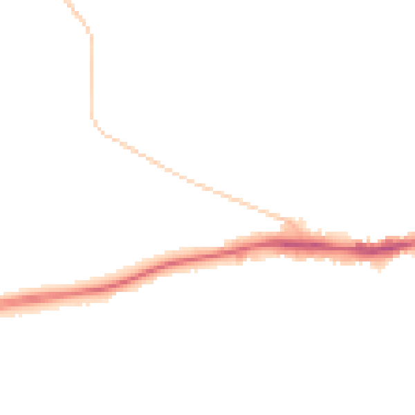 Night-time road noise heatmap for RG30 4JR