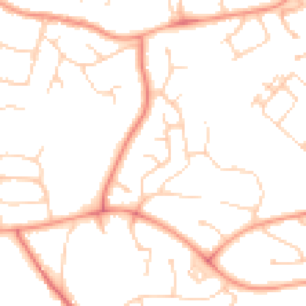 Daytime road noise heatmap for RG30 4LB