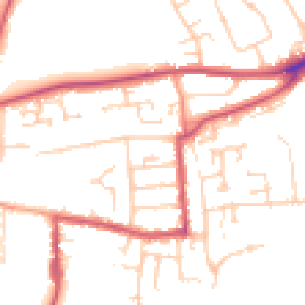Daytime road noise heatmap for RG4 5AF