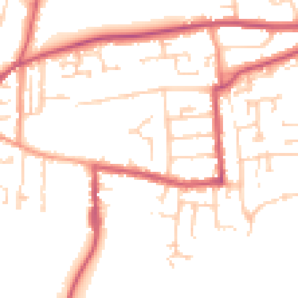 Daytime road noise heatmap for RG4 5AH
