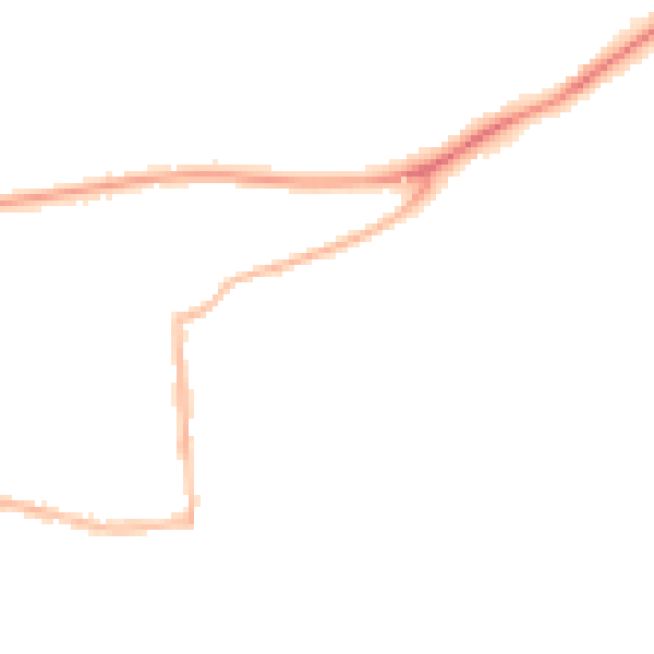 Night-time road noise heatmap for RG4 5BL