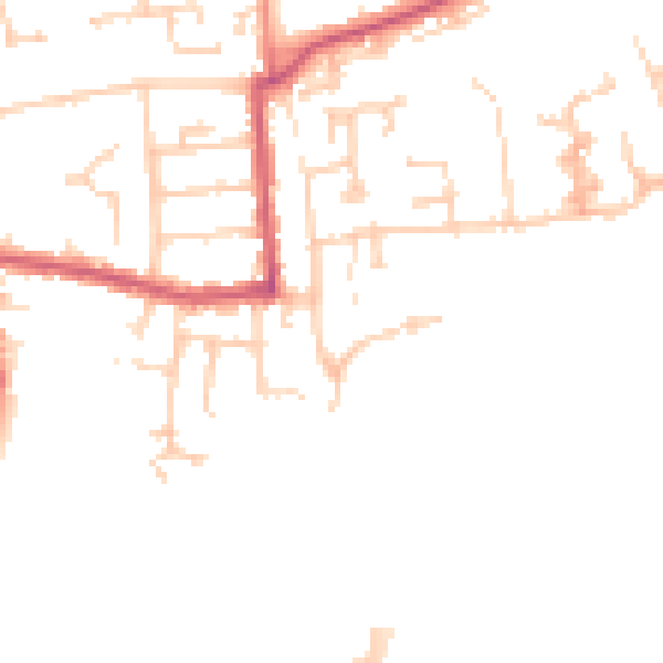 Daytime road noise heatmap for RG4 5BS