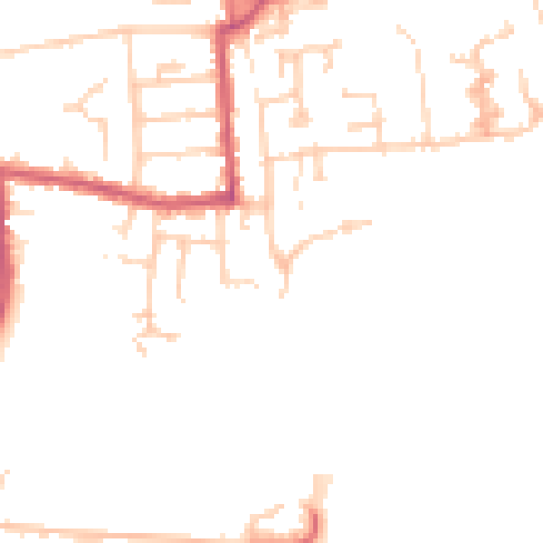 Daytime road noise heatmap for RG4 5BT