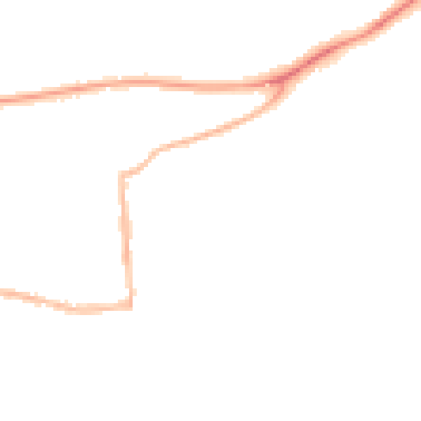 Night-time road noise heatmap for RG4 5BW
