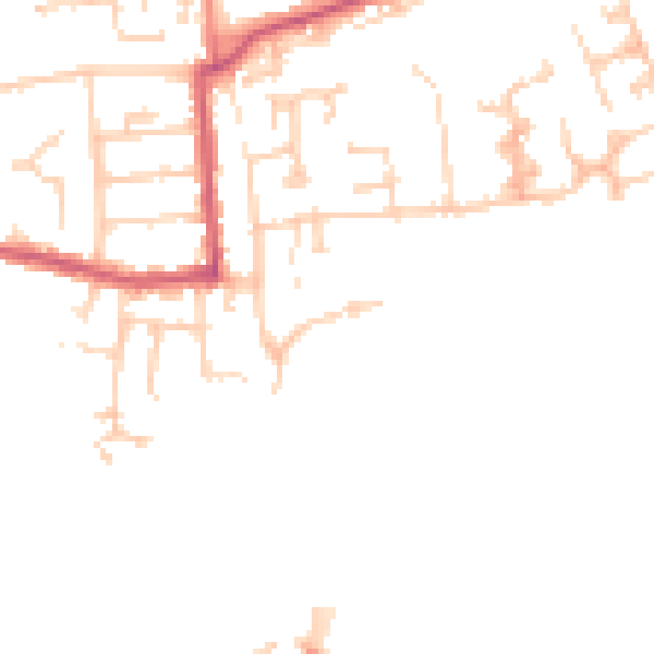Daytime road noise heatmap for RG4 5BY