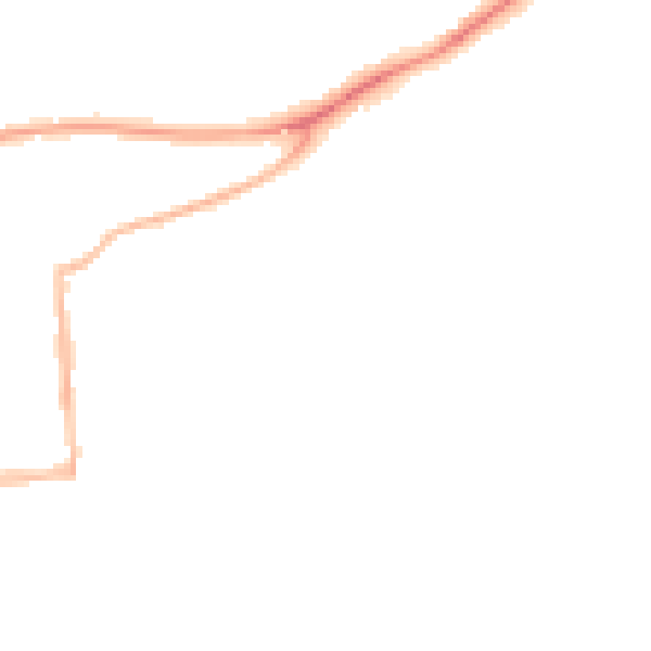 Night-time road noise heatmap for RG4 5DD