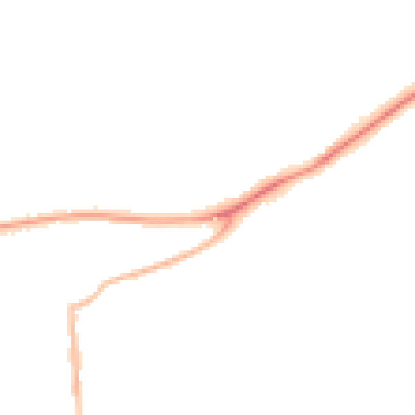 Night-time road noise heatmap for RG4 5DL