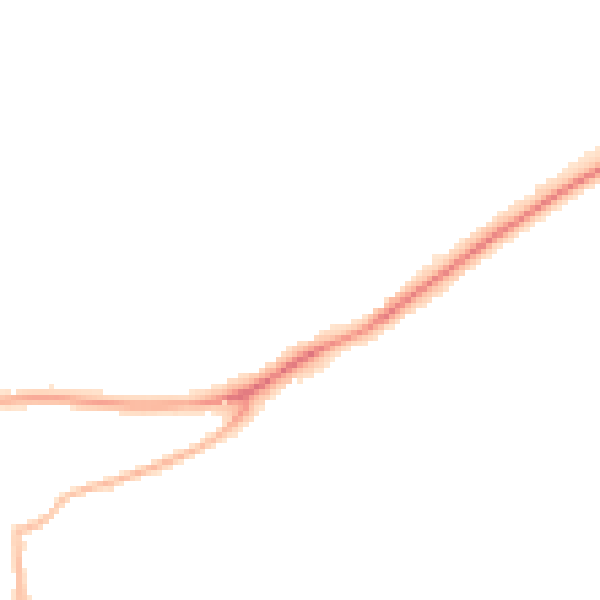 Night-time road noise heatmap for RG4 5DN