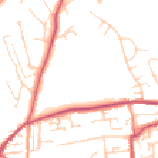 Daytime road noise heatmap for RG4 5DP