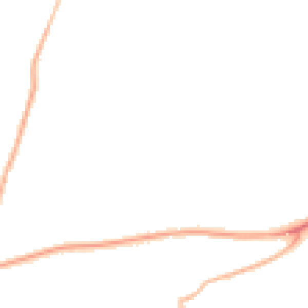 Night-time road noise heatmap for RG4 5EW