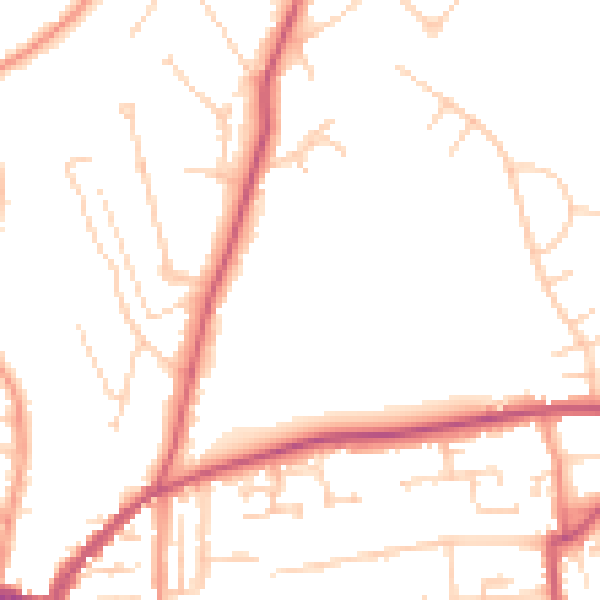 Daytime road noise heatmap for RG4 5HJ